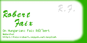 robert faix business card
